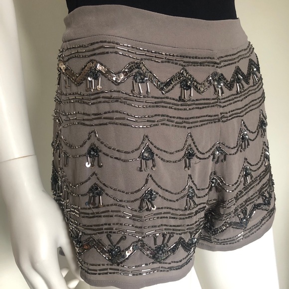 Forever 21 Sexy Sequin Shorts Gray & Silver Small - Picture 2 of 8